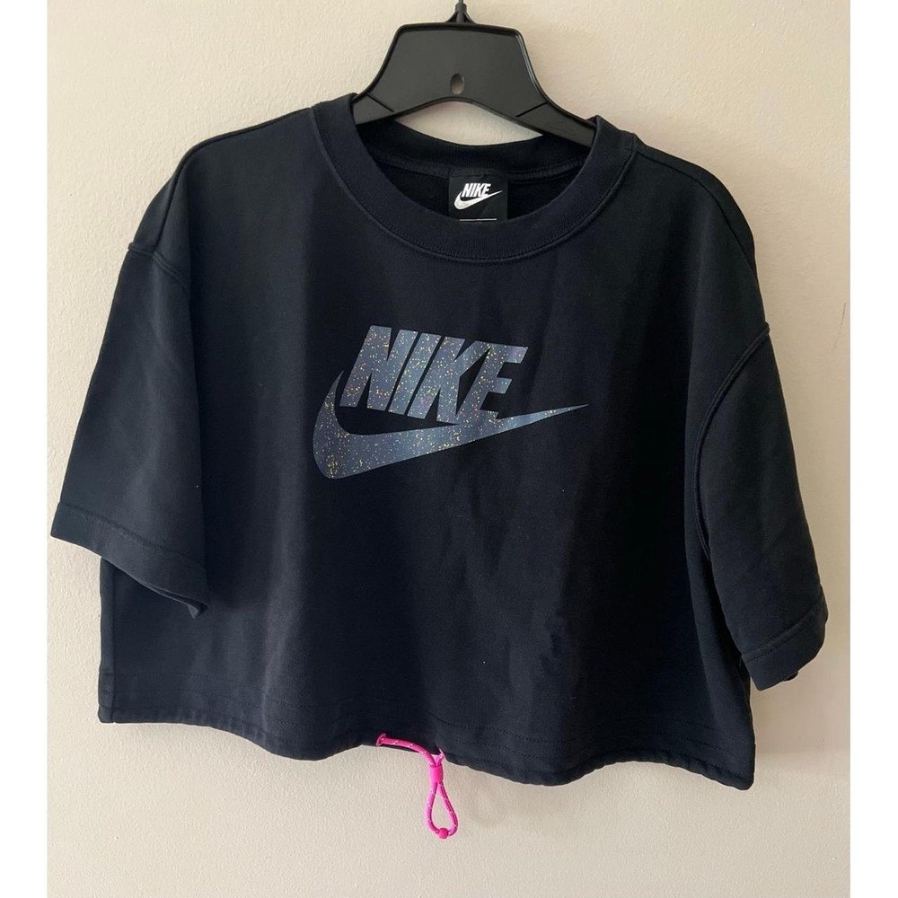 Nike Women's Icon Clash cropped Shirt Black 1X